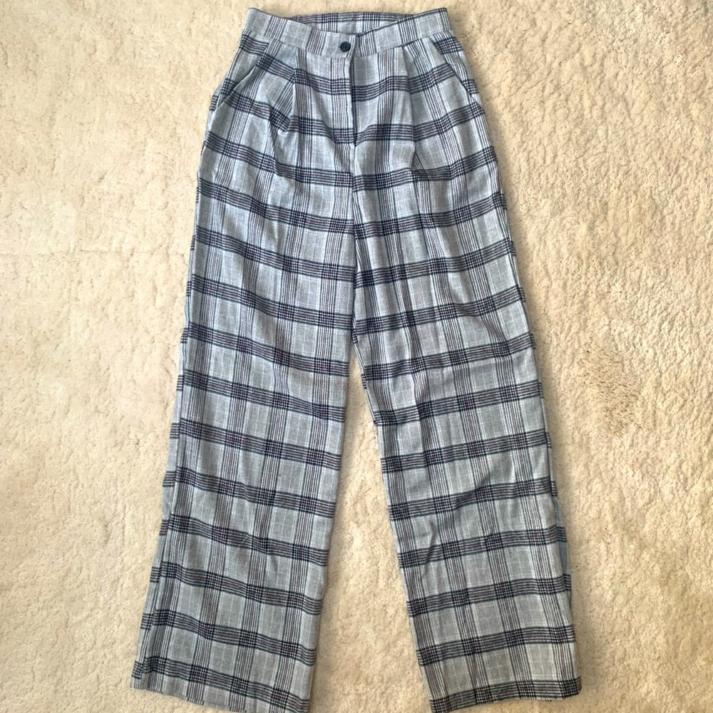 3/$20 DEAL! Grey Plaid Pants